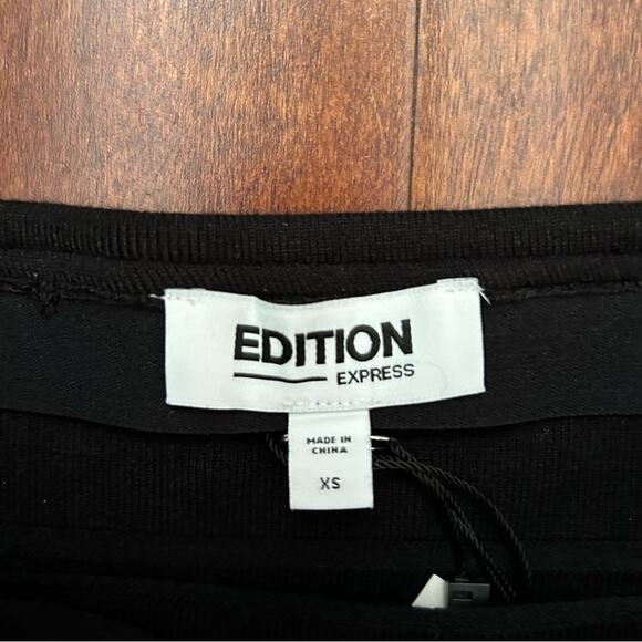 Express Black Women's Bandage Skirt With Braided Details, Bodycon, Size XS, NWT - Picture 11 of 12